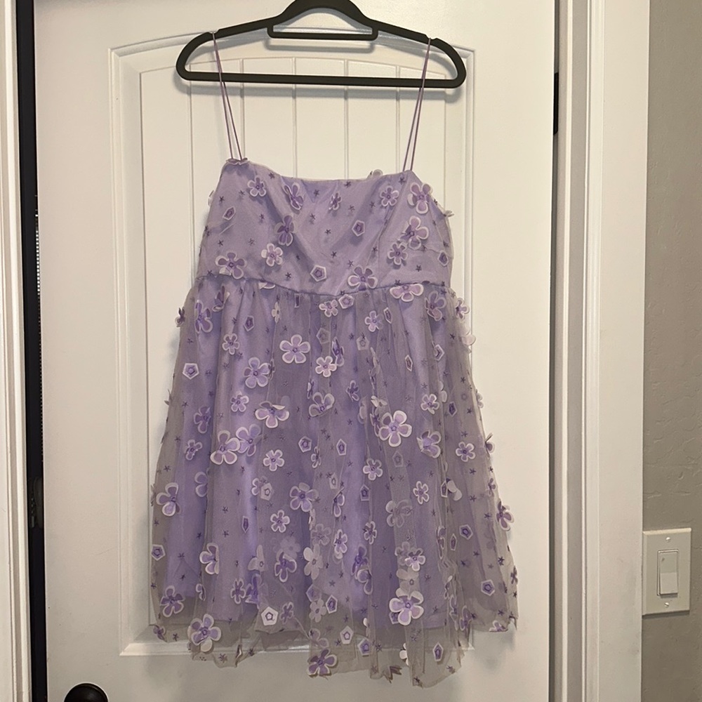 SHEIN purple flower dress size L - Never Worn